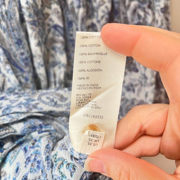 NEW PILCRO and the Letterpress Tavi‎ Crop Paisley Dolman Blouse - Size XS - Picture 4 of 7